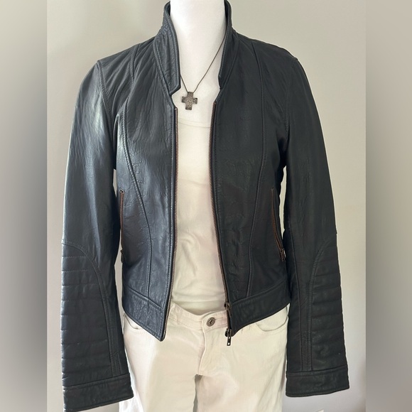 JCrew Midnight Blue Biker Jacket - Picture 5 of 14
